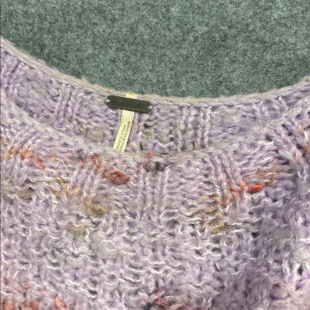 Free People Sunset cloud pullover violet glow pullover sweater M - Picture 5 of 10